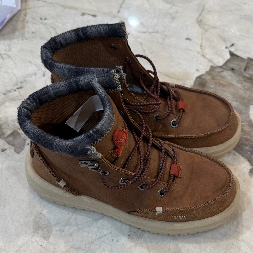 Hey Dude Brown and Black Kids Boots